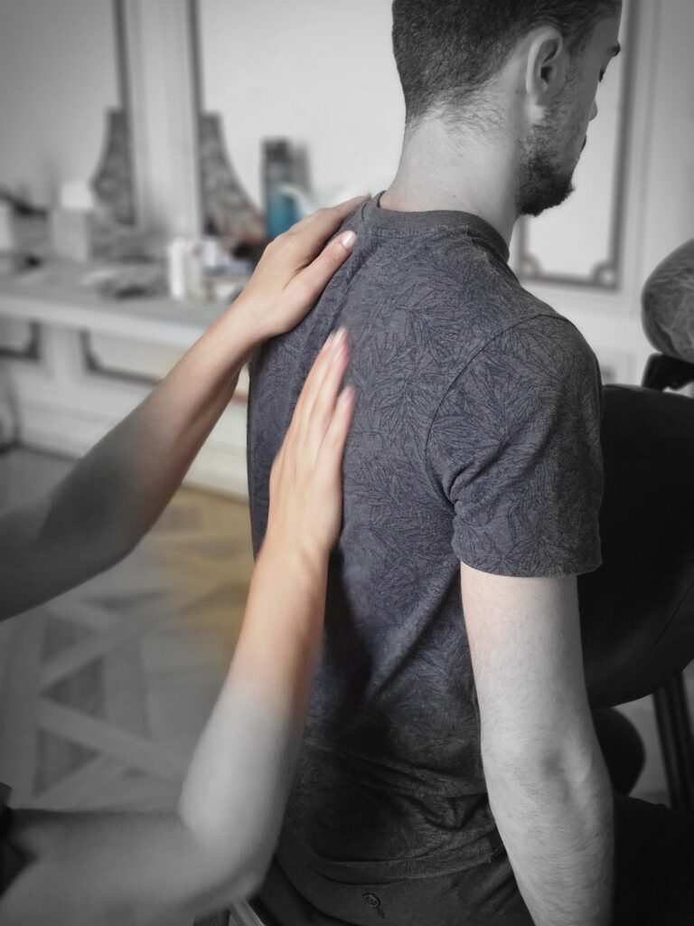 massage assis en entreprise Lyon